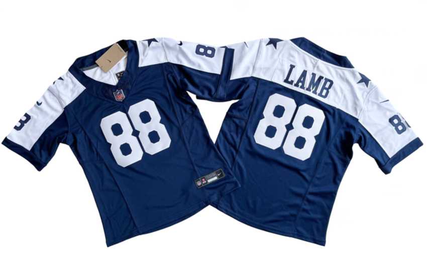 Womens Dallas Cowboys #88 CeeDee Lamb NavyWhite 2023 F.U.S.E. Limited Football Stitched Jersey(Run Small)->women nfl jersey->Women Jersey